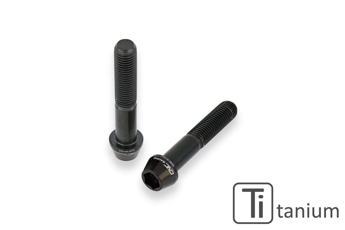 [KV436XB] Kit Tornillos Cnc Mordaza Freno Delantero M10x1.25x55 (2 piezas) - Titanio (Negro)