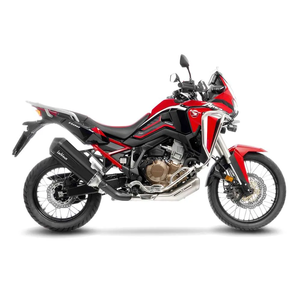 [15311BU] Exosto Slip-On Leovince LV12R Black Honda CRF1100 Africa Twin Ø75