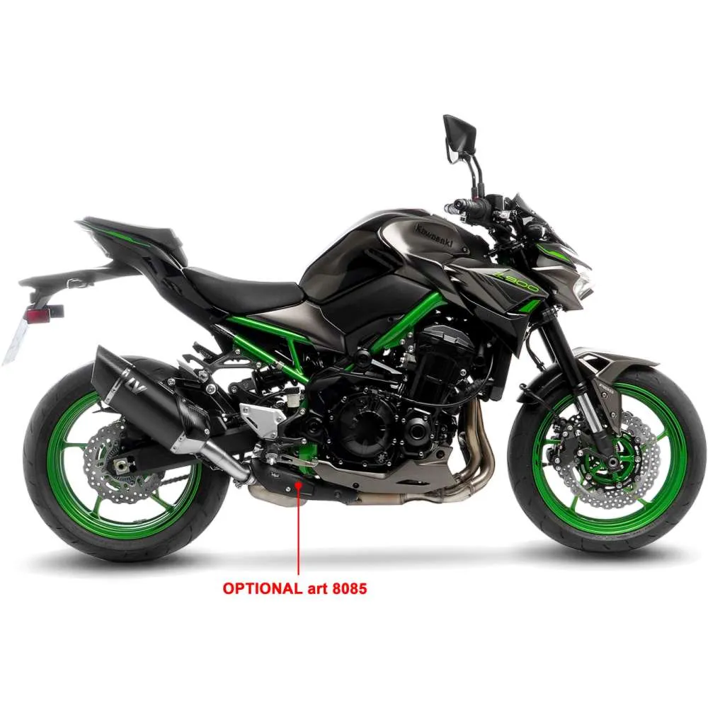 [15605BU] Exosto Slip-On Leovince LV14R Black Kawasaki Z900 17-19 25-26 /A2 18-24 Ø54