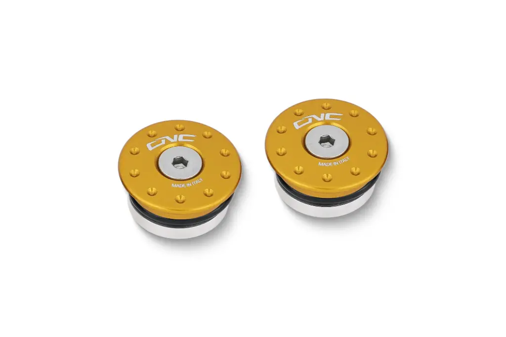 [TT322G] Kit de tapones para estriberas originales (OEM) Ducati SBK Panigale / Streetfighter V4 - V2  (Dorado)