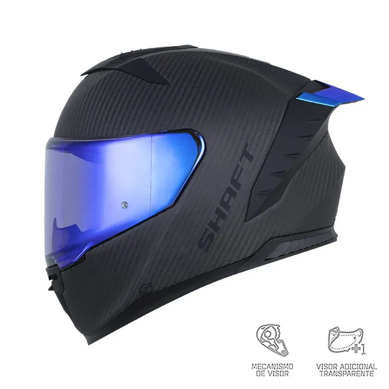 Casco Integral Shaft Carbonite S / Fotosensible E.2206 Visor azul