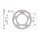 Catalina 520 x 41 Dientes Afam Honda CB500 CBR500 en Acero