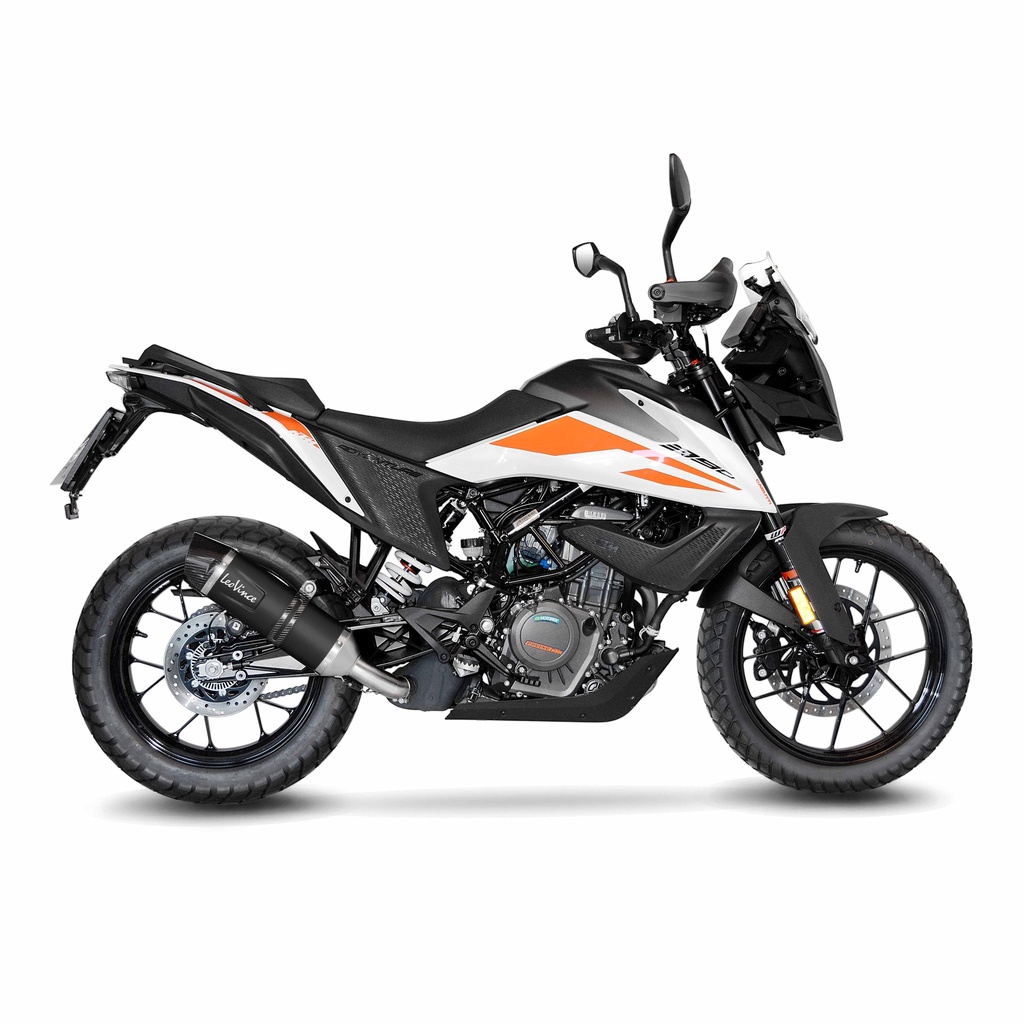 [14346EB] Exosto Slip-on Leovince LV One Evo Black KTM 390 Adventure