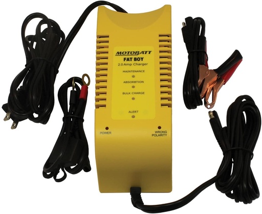 Cargador Motobatt Fat Boy para baterías AC y litio