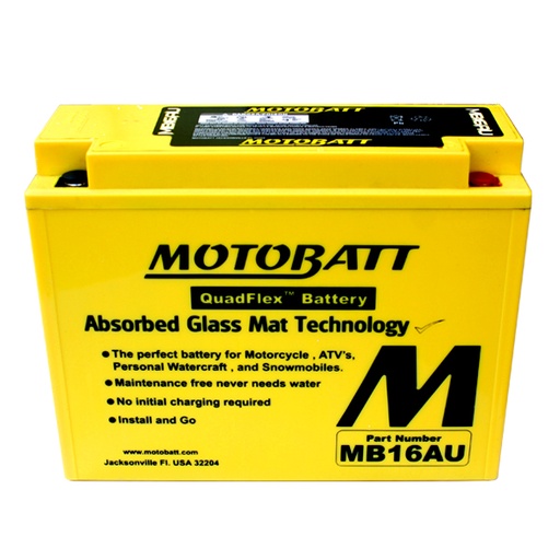 [MB16AU] Bateria Motobatt Monster (94-00) - YB16BA / YB16BA1/ YB16BA2