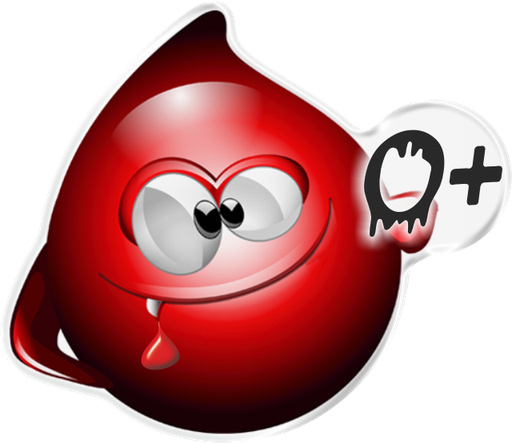 [SA01P] Sticker Casco Tipo Sangre O+