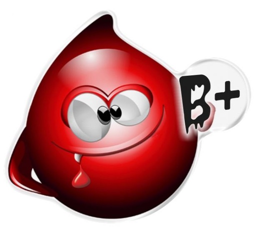 [SA05P] Sticker Casco Tipo Sangre B+