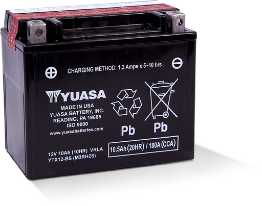 [YTX12-BS] Bateria Yuasa DL 650 V-Strom /GSX1300 B-KING / LTZ 250 / Kawasaki VERSYS 650 / ER6n ’09-’12 / Vulcan 900 Classic, Custom ’06-’19 / APRILIA RSV 1000 R, Factory ’04-’11 / Shiver ’10-’16 / FZ6, R ’05-’17/