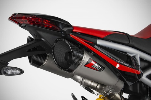 [ZD127SSR] Exosto slip-on Zard GT Racing Acero Punta Carbono Ducati Hypermotard / SP M.Y. 2019-22