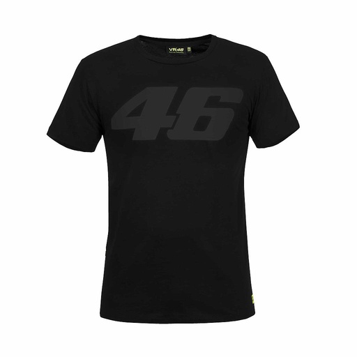 Camiseta VR46 Core Tono en Tono Negro