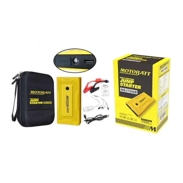 Arrancador de baterías Motobatt multifuncional con estuche