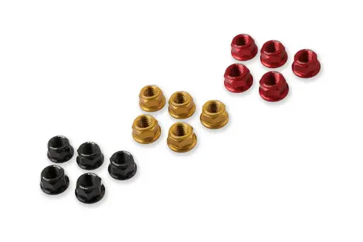 Tuercas de corona CNC Racing DA386 M10x1.0 para Ducati