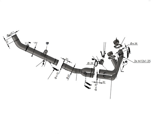 [80020] Tuberia Full System Racing Honda CRF 1100 L Africa Twin/ Adv Sport /DCT Inox