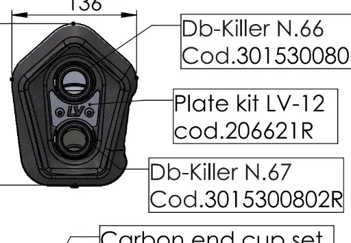 [206621R] KIT Recambio PLatina LV12 Inox SP1.5 MS346
