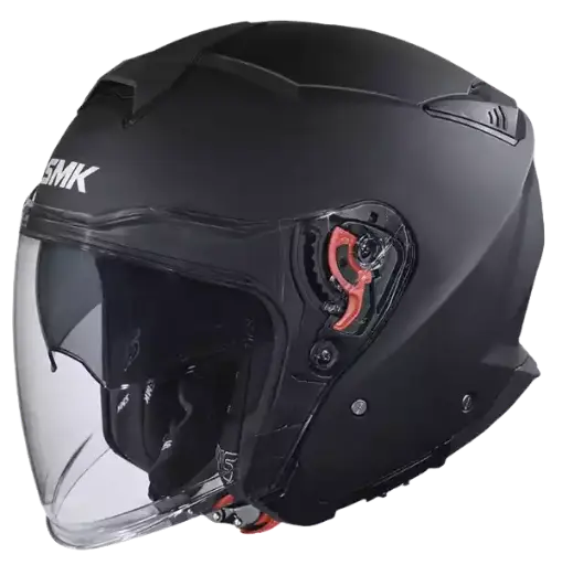 [1000059181] Casco Abierto SMK GTJ Negro Matte Visor MA200  CE22.06
