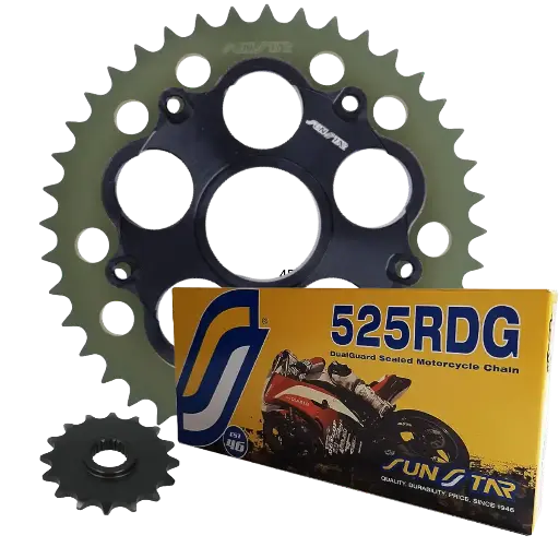[4B615+5-H001+5-4500-39+SS525RDG-108N] Kit Arrastre Ducati 848 Evo 525 15x39-108N