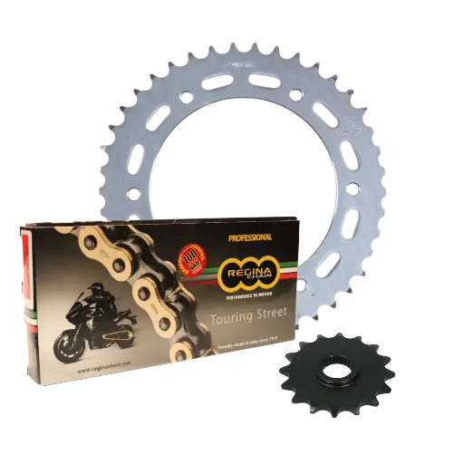 [38616+1-3637-47+135ZRE/1005] Kit Arrastre Regina Bmw F650 GS 16-47 520 x114 Dorada