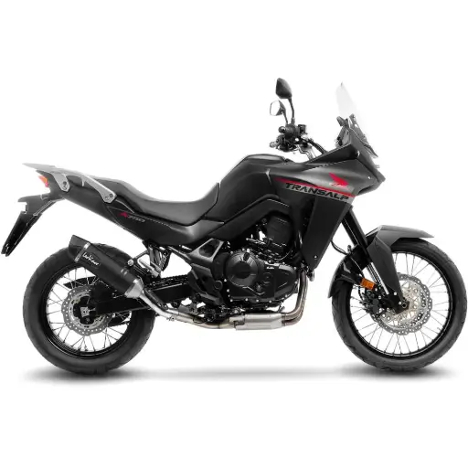 [14440EBU] Exosto Slip-On Leovince LV One Evo Honda XL 750 Transalp Black Inox