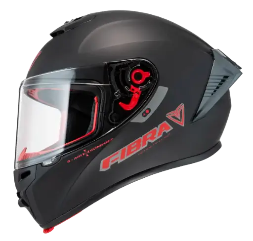 Casco Integral Fibra Giga 2 Stream Chroma Neg/Rojo