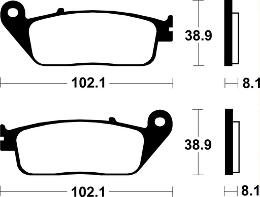 [07HO30LA] Pastillas Freno Sinterizada Brembo CBR250 11-13 / CB600 F 98-13 / SHADOW 94-07 / Versys 650 15-17 / Z650 ABS 17-18 / Z800 13-15 / DL V-STROM 250 ABS 18 IZQ