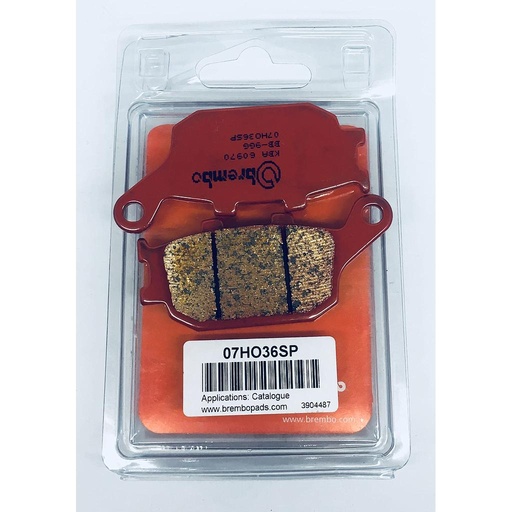 [07HO36SP] Pastillas Freno Sinterizada Trasera V-Strom/GSR750 / R1 / R6 / FZ6 / FZ1 / FZ8 /MT-09 /MT-07 / CBR900 /VERSYS 1000 / Z1000 03 (FA-174)